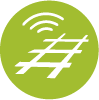 Icon smarte Bahn-Infrastruktur