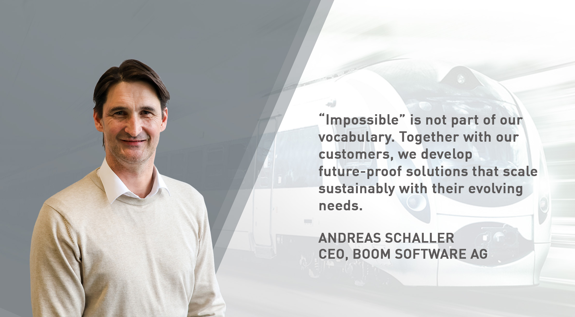 Andreas Schaller in an interview with bahn manager